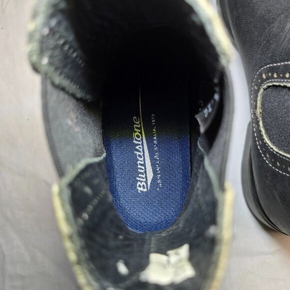 Blundstone Chelsea Women's 6.5 Black Leather Boots Lug Heal - Picture 15 of 16